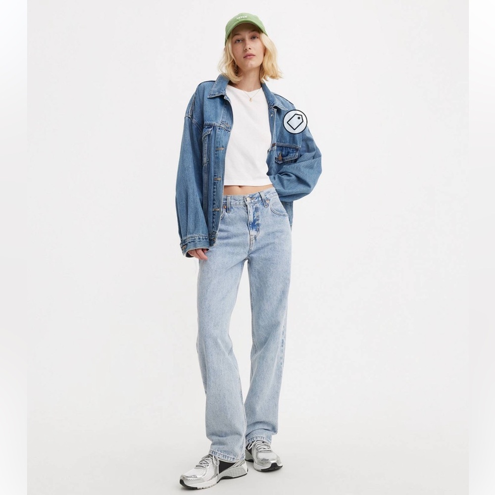 Levi’s Low Pro Straight Leg Jeans Charlie Glow Up Light Wash – Size 26